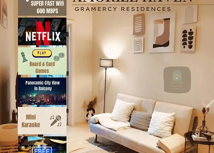Gramercy Residences Cozy 1Br Suite With 600Mbps & Free Amenities City View