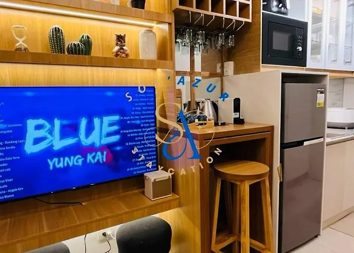 SolAzur Staycation SMDC South Residences Las Piñas with 100MBPS Wifi &NETFLIX &BAR STATION &CITY LIGHTS VIEW