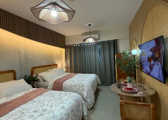 Twin Bed 1Br W Balcony With Wifi Netflix At Shore2 T1 Near Moa And Naia Airport