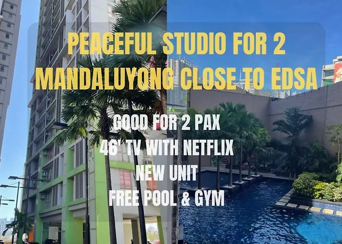 Comfy Studio For 2 At Sunshine100 In Mandaluyong Fully Equipped