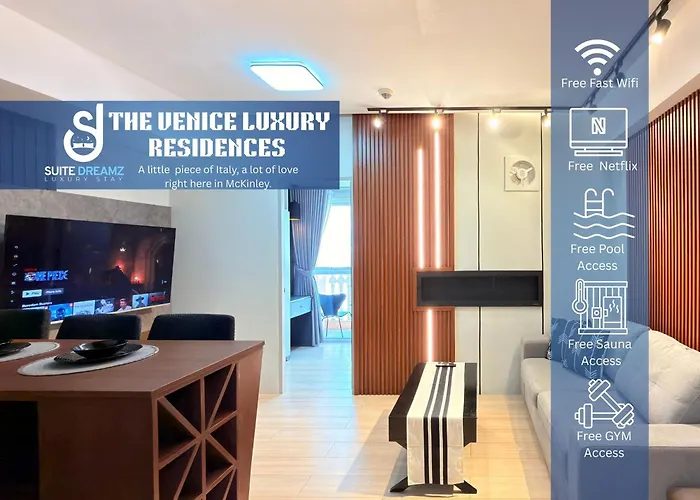 Bgc 1Br, Steps To Venice Mall, 300Mbps Fiber, Balcony, Pool 19J