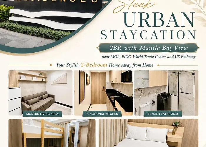 Sleek Urban Staycation-2Br With Manila Bay View Near Moa, Picc, World Trade Center And Us Embassy