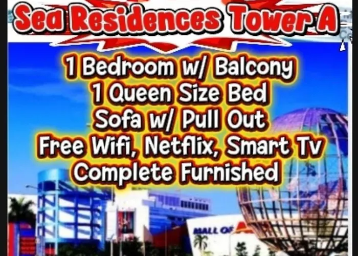 Staycation Infront Of Moa Residences Tower A Near Dfa Macapagal, Nu Moa, Picc, World Trade, Star City, Ayala Mall, Parqal Mall, Naia 1,2,3