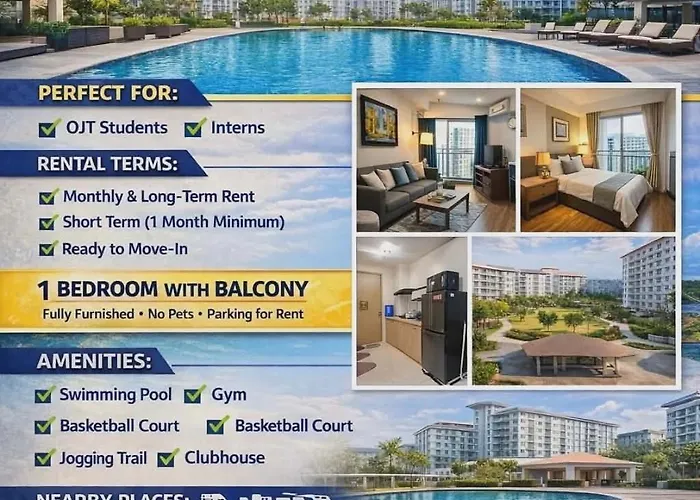 Field Residences Pool View With Balcony Near Airport Behind Sm Sucat