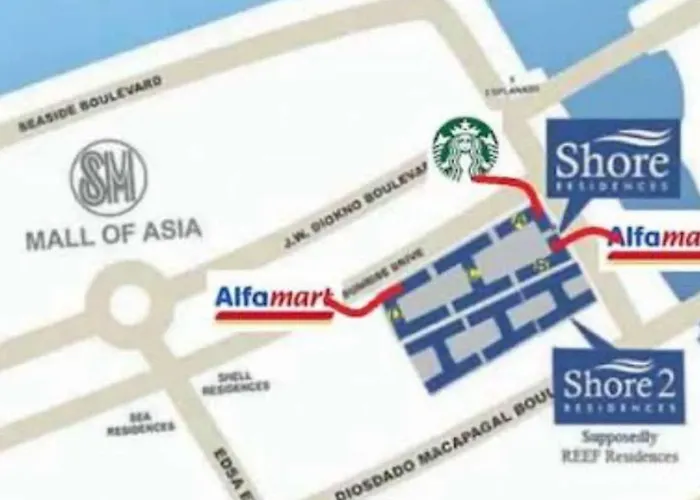 Condo Sharing With Balcony At Shore Residence In Pasay Manila Near Moa And Manila Airport