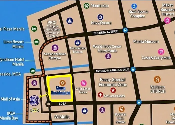 Mary Staycation At Shore Residences In Pasay Manila Near Mall Of Asia And Manila Airport