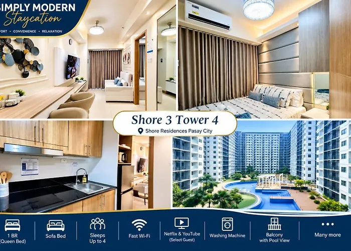 Simply Modern Staycation - 1Br Condo Pool View Walkable To Moa-Shore3 Tower4